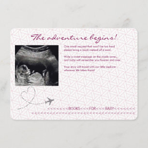Carte D'accompagnement Livres de voyage de passeport rose Globe pour bébé