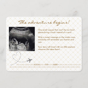 Carte D'accompagnement Livres de voyage Passeport Globe Doré pour Bébé