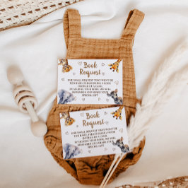 Carte D'accompagnement Livres Demander Baby shower animal moderne