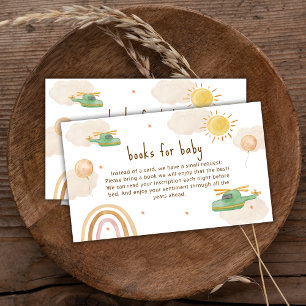 Carte D'accompagnement Livres d'hélicoptère d'aventure Boho pour Baby Sho