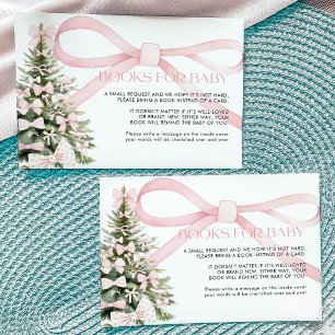 Carte D'accompagnement Livres d'hiver pour Baby Card Pink Bow