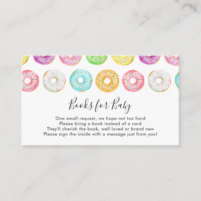 Carte D'accompagnement Livres Donuts pour Baby insert card (Devant)