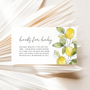 Carte D'accompagnement Livres en Baby shower citron pour bébé