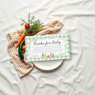 Carte D'accompagnement Livres Fête de Bébé Marché de Légumes Cultivés Loc
