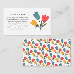 Carte D'accompagnement Livres Floraux Modernes pour Bébé