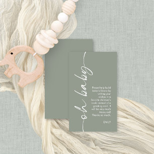 Carte D'accompagnement Livres modernes pour Oh Baby shower