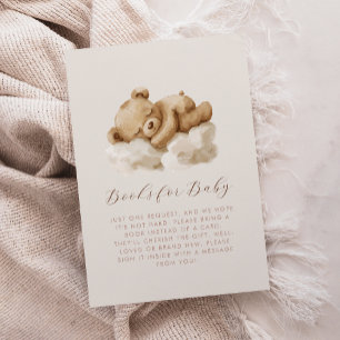 Carte D'accompagnement Livres Ourson Mignon Aquarelle pour Bébé