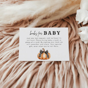 Carte D'accompagnement Livres Petite Citrouille à Arc Noir pour Bébé