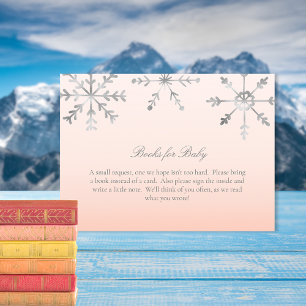 Carte D'accompagnement Livres Pink Snowflake Pour Baby shower Game