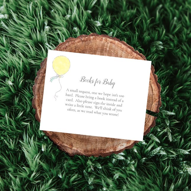 Carte D'accompagnement Livres Pour Baby Baby Sprinkle Ballons Jaune (Créateur téléchargé)