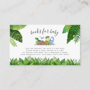 Carte D'accompagnement Livres pour Baby Card, Baby shower à thème Dinosau
