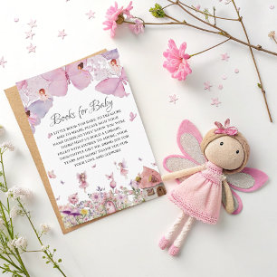 Carte D'accompagnement Livres pour Baby Card - Baby shower Fée Rose