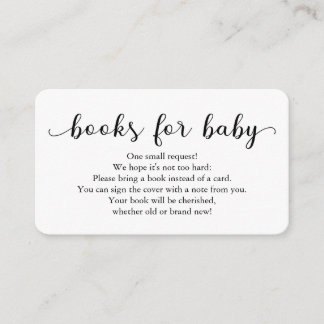 Carte D'accompagnement Livres pour Baby Card Insertion pour Baby shower