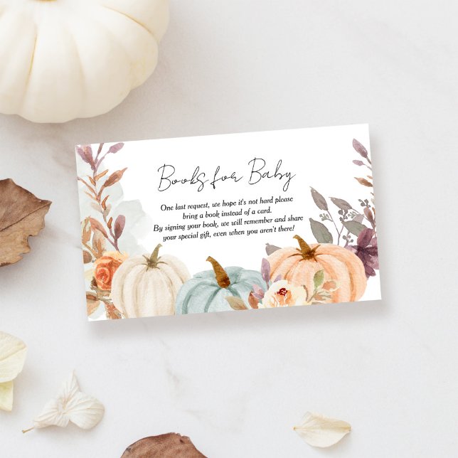 Carte D'accompagnement Livres pour Baby Fall Little Citrouille Baby showe (Créateur téléchargé)