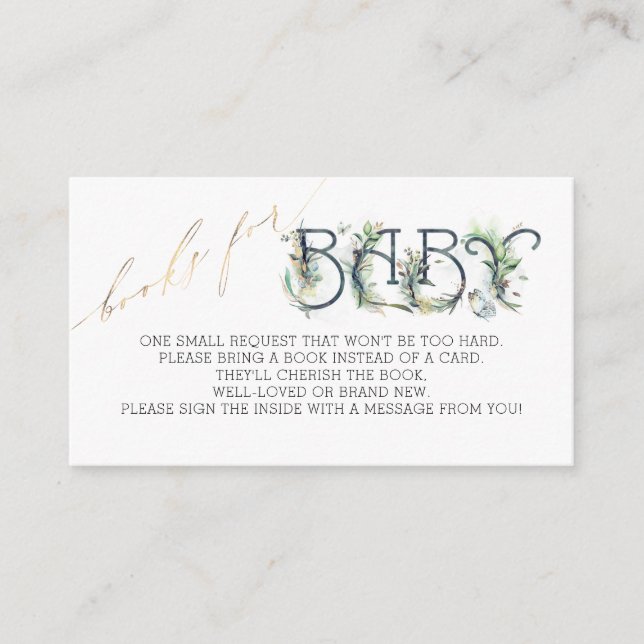 Carte D'accompagnement Livres Pour Baby Gold Baby shower (Devant)