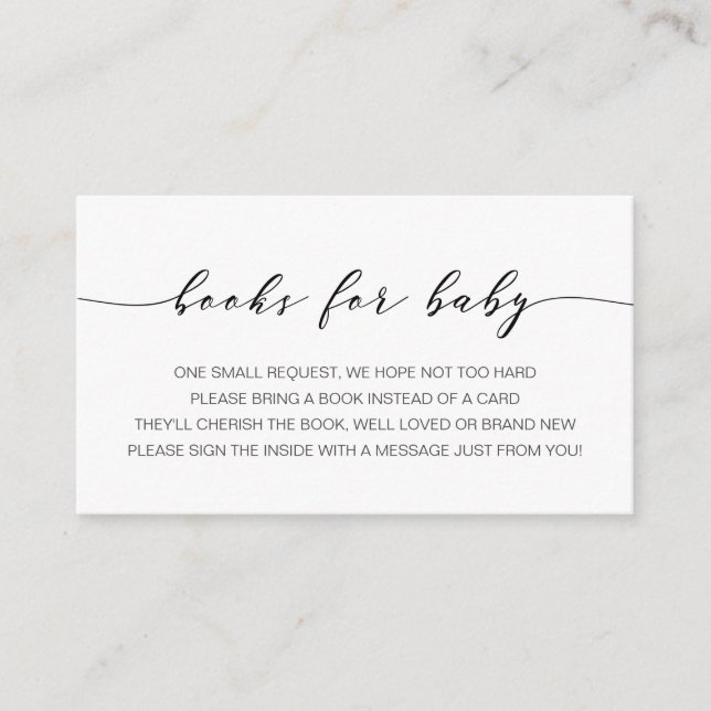 Carte D'accompagnement Livres pour Baby insert card (Devant)