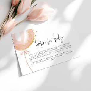 Carte D'accompagnement Livres pour Baby Pink Balloon It a Girl Baby showe