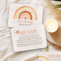 Livres pour Baby Poem Baby shower arc-en-ciel neut