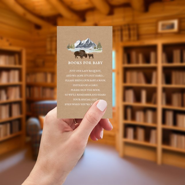 Carte D'accompagnement Livres Pour Baby Poem Cardstock Baby shower Buffal (Créateur téléchargé)