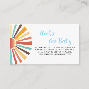 Carte D'accompagnement Livres pour Baby Ray of Sunshine Blue Baby shower