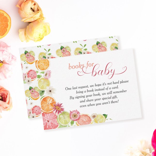 Carte D'accompagnement Livres Pour Baby Request Little Cutie Baby shower (Créateur téléchargé)