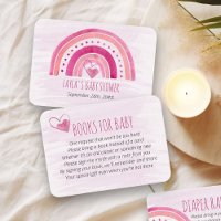 Livres pour Baby shower arc-en-ciel rose bébé