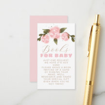 Livres pour Baby Shower Fille Rose Pâle Bohème Flo