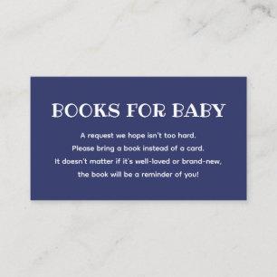 Carte D'accompagnement Livres Pour Bébé 4 juillet Baby shower Thématique