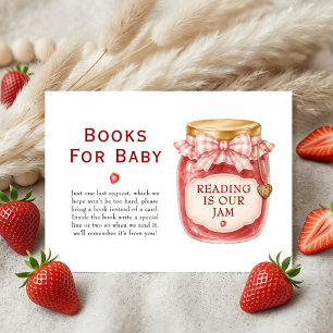 Carte D'accompagnement Livres pour bébé à la confiture de fraises Baby Sh