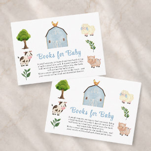 Carte D'accompagnement Livres pour bébé animaux de la ferme Fête bébé aut