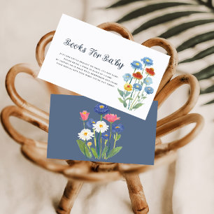 Carte D'accompagnement Livres pour bébé au bleuet poussiéreux de prairie