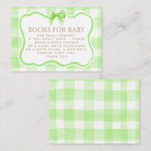 Livres pour bébé avec cadre ondulé en vichy vert