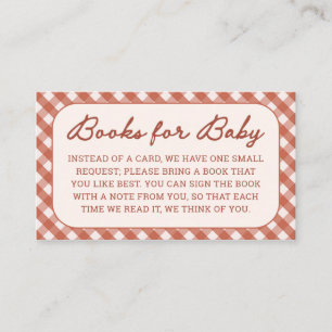 Carte D'accompagnement Livres pour bébé Baby Q BBQ Baby Shower
