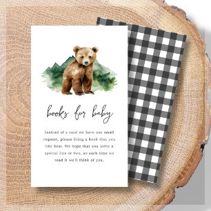Carte D'accompagnement Livres pour bébé   Baby shower Bear Cub