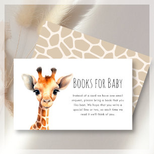 Carte D'accompagnement Livres pour bébé   Baby shower Giraffe