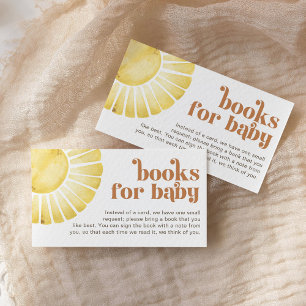 Carte D'accompagnement Livres pour bébé Baby shower Sunshine Boho