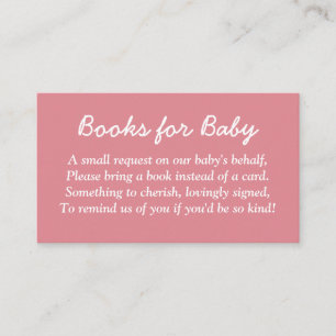 Carte D'accompagnement Livres pour bébé Blush Pink Encape Card
