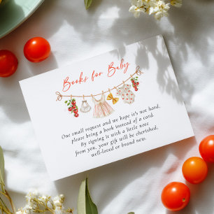 Carte D'accompagnement Livres pour bébé Ciao Baby pour la Baby Shower Ita