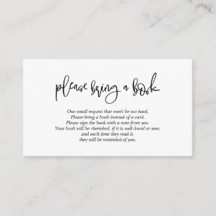 Carte D'accompagnement Livres pour bébé, Creative Black Script
