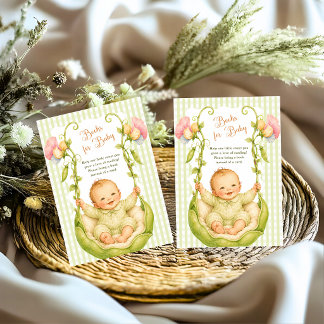 Carte D'accompagnement Livres pour bébé dans un berceau en forme de cosse
