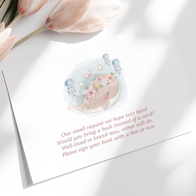 Carte D'accompagnement Livres Pour Bébé De Confiture De Baleine Rose (Créateur téléchargé)