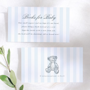 Carte D'accompagnement Livres pour bébé de fête prénatale de petit garçon