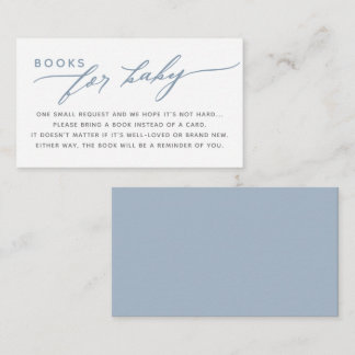 Carte D'accompagnement Livres Pour Bébé Écriture Élégante Baby Shower