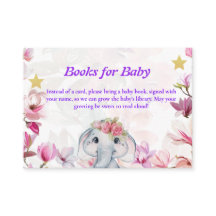 Livres pour bébé éléphant floral.