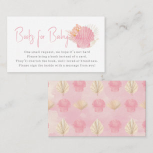 Carte D'accompagnement Livres pour bébé Fille Océan Rose Bohème Baby Show