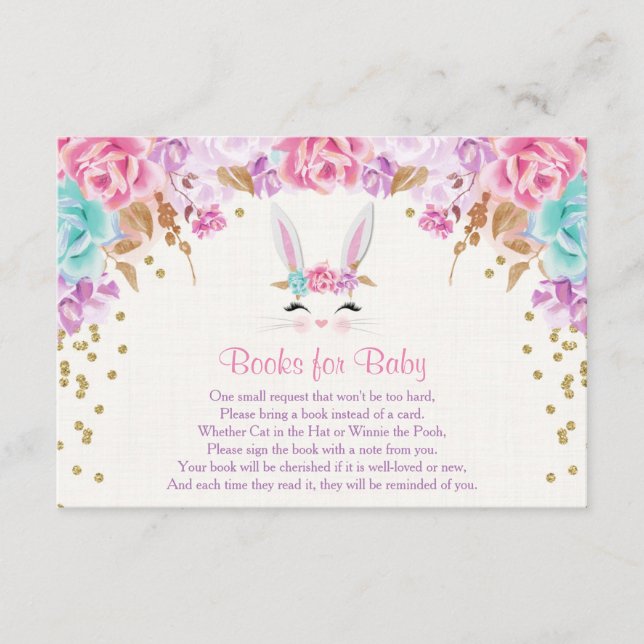 Carte D'accompagnement Livres pour bébé, inserts de demande de livre de l (Devant)