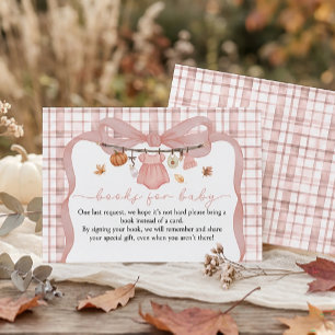 Carte D'accompagnement Livres pour bébé Little Pumpkin Girl Baby Shower