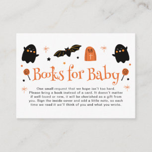 Carte D'accompagnement Livres pour bébé pour une Baby Shower Halloween