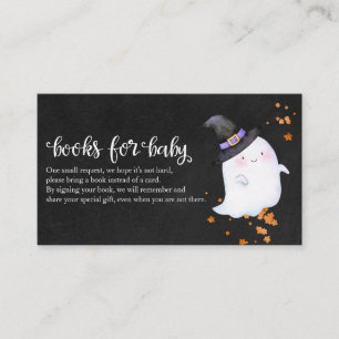 Carte D'accompagnement Livres pour bébé pour une Baby Shower Halloween su