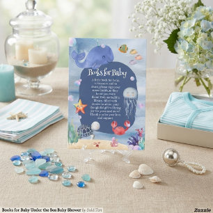 Carte D'accompagnement Livres pour bébé pour une Baby Shower Sous l'Océan
